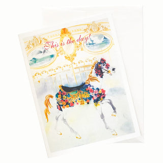 15-04B Carousel Birthday Card by Nan Rae
