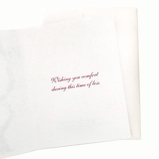Gentleman Plum Sympathy Card Inside Message