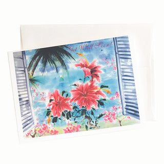 18-06Gw From a Window of My Daydreams Get Well Card by Nan Rae