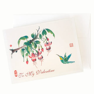 Fuchsia Valentines day Card by Nan Rae
