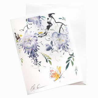 18-50 Wisteria with Butterfly Card by Nan Rae