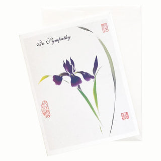 19-49S Japanese Iris Sympathy Card by Nan Rae