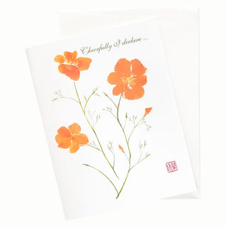 20-46B California Poppy Birthday Card by Nan Rae