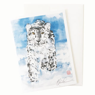 21-54 Snow Leopard Card © Nan Rae