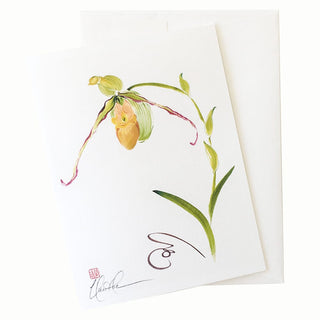 22-16 Lady Slipper Orchid Card © Nan Rae