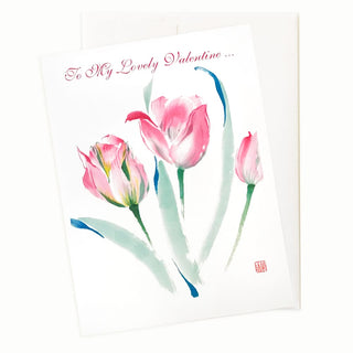 Tulips Valentines Card by Nan Rae