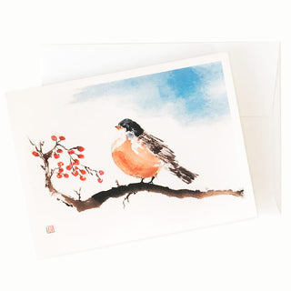 Christopher Robin Holiday Card by Nan Rae