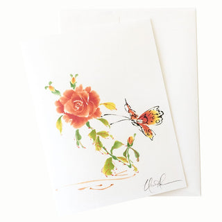 25-52 Rose and Butterfly Card © Nan Rae
