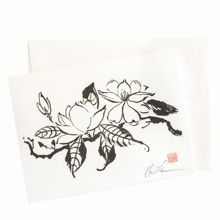 26-01 Studies in Ink: Magnolia I Card © Nan Rae