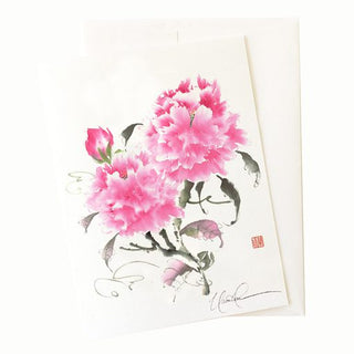 Peony greeting card