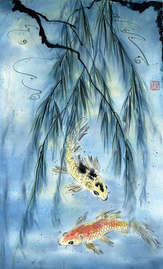 Original Koi painting by Nan Rae