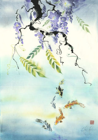 fish and wisteria