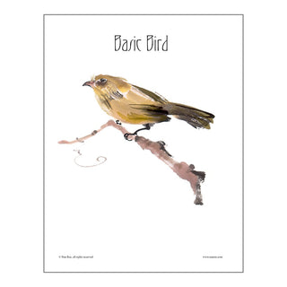 Basic Bird Brush Painting Lesson by Nan Rae