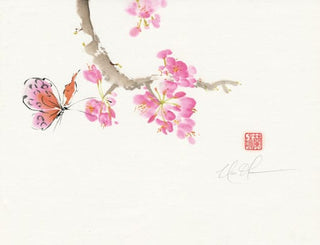 butterfly and blossoms