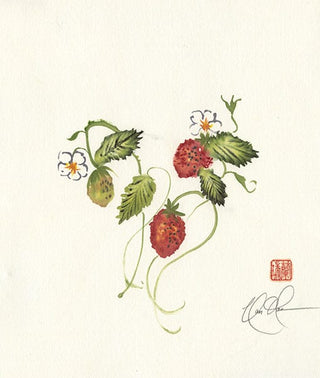Strawberries painting