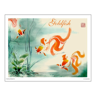 Goldfish Brush Painting Class Lesson by Nan Rae