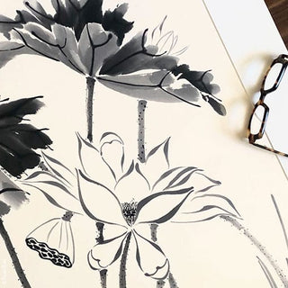 Lotus painting by Nan Rae