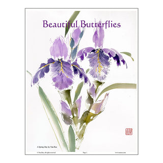 Iris Brush Painting Class Lesson by Nan Rae