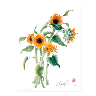 Sunflower Waltz Print by Nan Rae