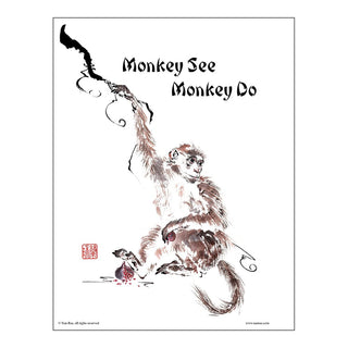 Monkey Brush Painting Class Lesson by Nan Rae