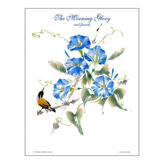 Morning Glory Brush Painting Lesson by Nan Rae
