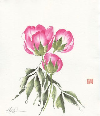 Peony painting