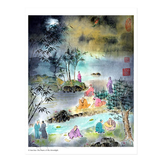 Poets of the Moonlight Print by Nan Rae