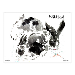 Rabbits Brush Painting Class Lesson by Nan Rae