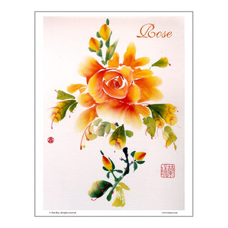 Rose Brush Painting Class Lesson by Nan Rae