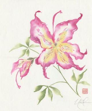 silk floss painting