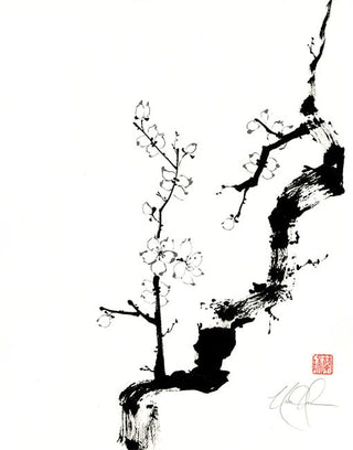Original Plum Ink painting by Nan Rae