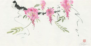 Wisteria Original Brush painting by Nan Rae